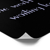 Blue Daisy met Yeats Quote Poster (Hoek)