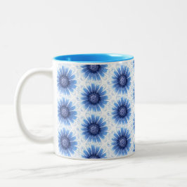 Blue Daisy-Mok Tweekleurige Koffiemok