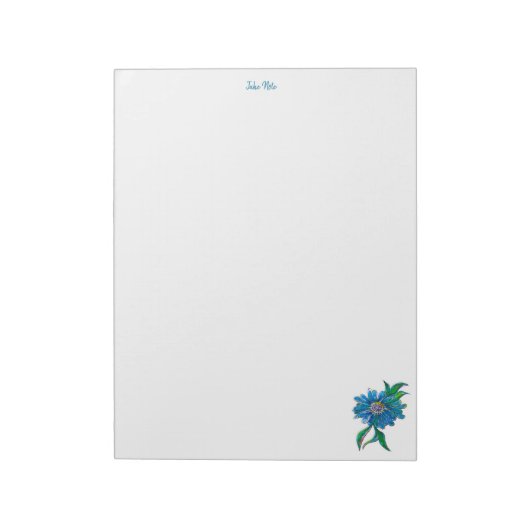 Blue Daisy Note Pad Notitieblok (Gedraaid)