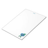 Blue Daisy Note Pad Notitieblok (Schuin)