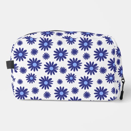 Blue Daisy Pattern Toilettasje (Voorkant)