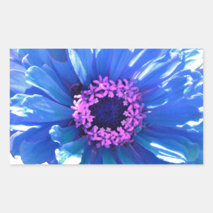 Blue Daisy Rechthoekige Sticker