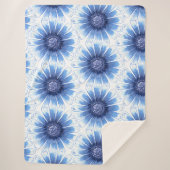 Blue Daisy Sherpa Blanket Sherpa Deken (Voorkant)