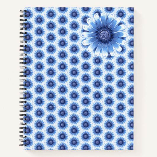 Blue Daisy Spiral Notitieboek (Voorkant)