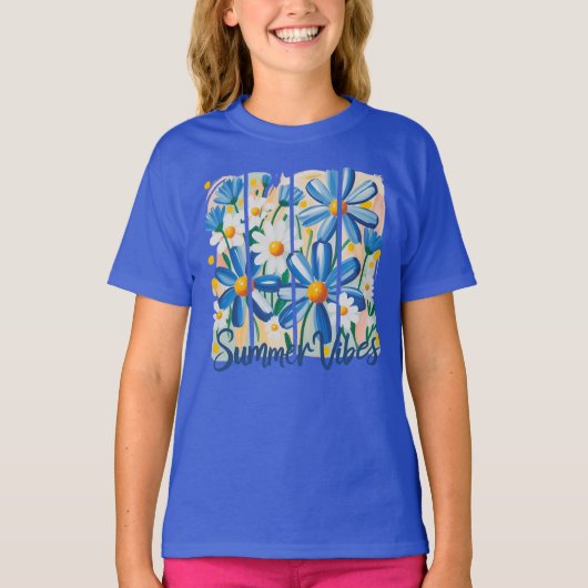 Blue Daisy T-shirt (Voorkant)
