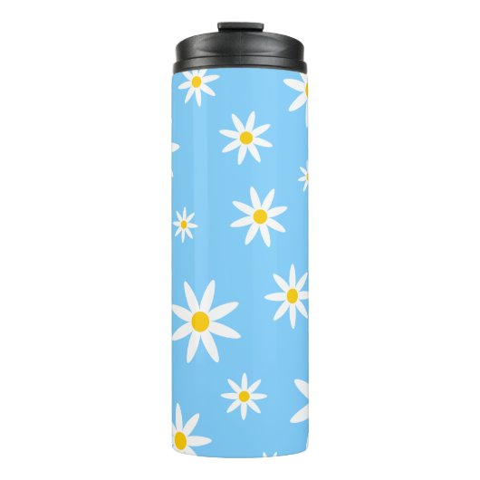 Blue Daisy Thermal Tumbler Thermosbeker (Voorkant)