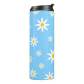 Blue Daisy Thermal Tumbler Thermosbeker (Gedraaid links)