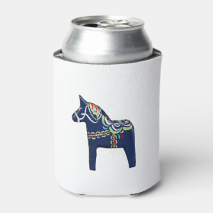 Blue Dala Horse Blikjeskoeler