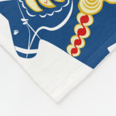 Blue Dala Horse Fleece Blanket Deken (Hoek)