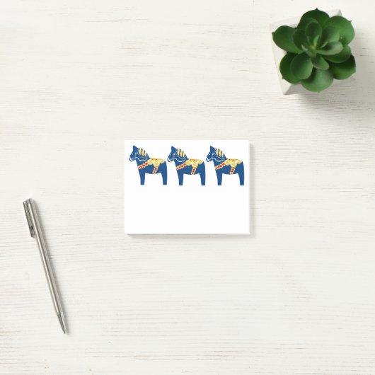 Blue Dala Horse Post Post-it® Notes (Kantoor)