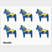 Blue Dala Horse Sticker (Vel)