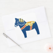 Blue Dala Horse Sticker (Envelop)