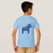 Blue Dala Horse T-shirt (Achterkant volledig)