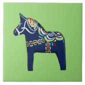 Blue Dala Horses Tegeltje (Voorkant)
