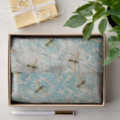 Blue Damask Bee  Tissuepapier (Geschenk)