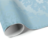 Blue Damask Cadeaupapier (Rol Hoek)