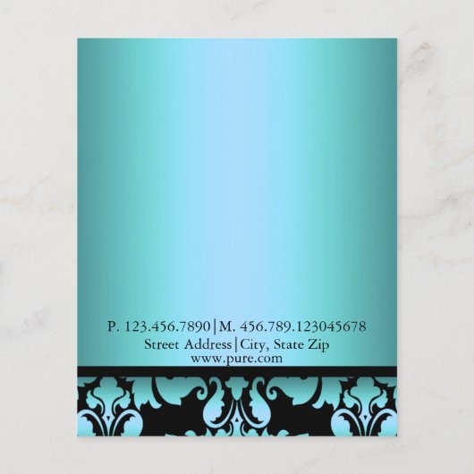 Blue Damask Flyer (Achterkant)