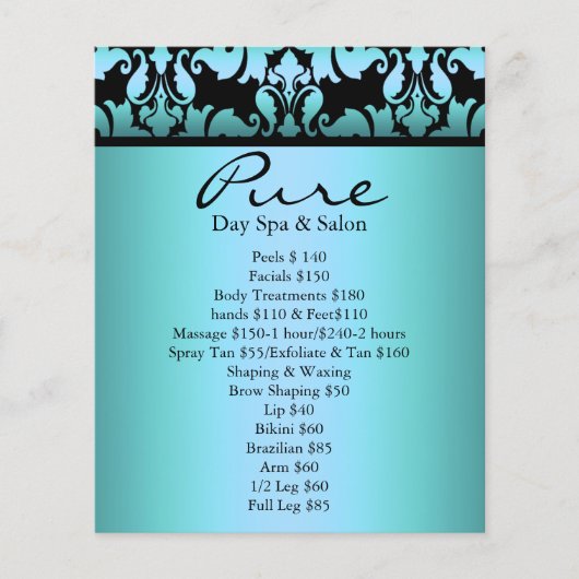 Blue Damask Flyer (Voorkant)