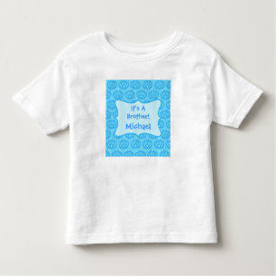 Blue Damask Het is een Brother Name Personalized K Kinder Shirts