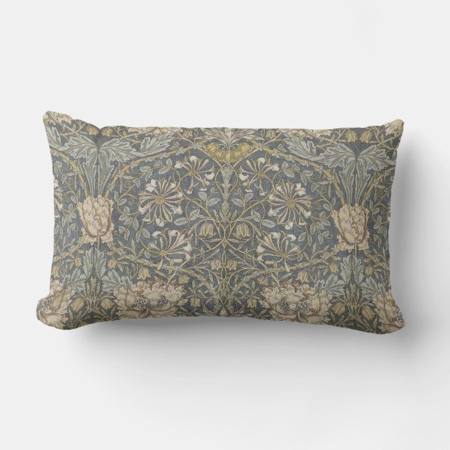 Blue  Damask Kussen (Voorkant)