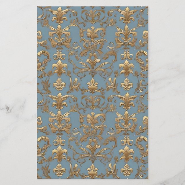  Blue Damask Paris Chic (Voorkant)