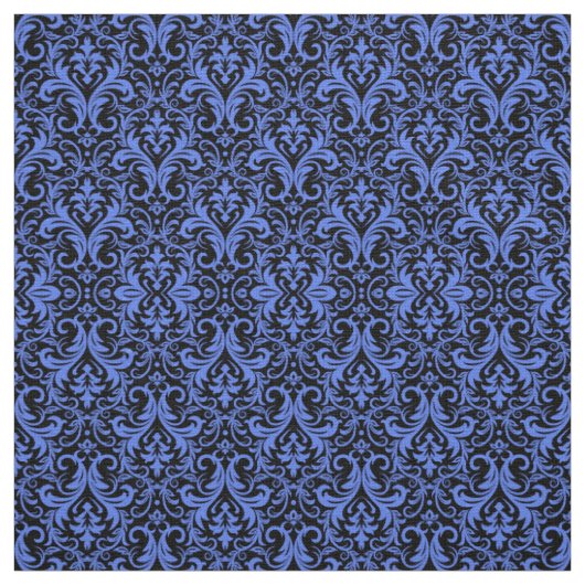 Blue Damask Stof (Swatch)