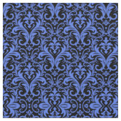 Blue Damask Stof (Close Up)