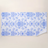 Blue Damask Strandlaken (Voorkant)