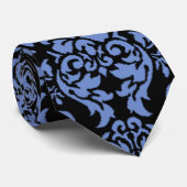 Blue Damask Stropdas (Opgerold)