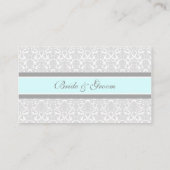 Blue Damask Trouwtafel Plaats Kaarten Plaatskaartje (Achterkant)