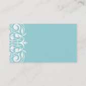 Blue Damask Visitekaartje (Achterkant)