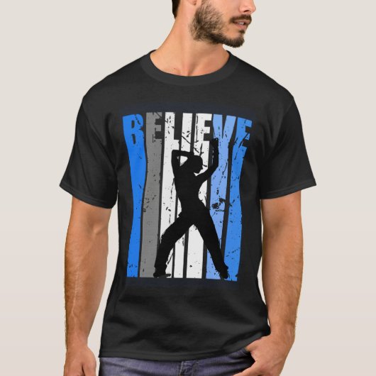 Blue Dance Team Dancing Dancer Believe Motivating T-shirt (Voorkant)