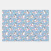Blue Dancing Snowman Holiday Inpakpapier Vel (Voorkant)