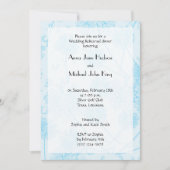 Blue Dandelion Flowers, Floral Rehearsal Dinner Kaart (Voorkant)