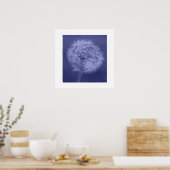 Blue Dandelion Poster/Print Poster (Keuken)