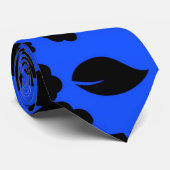 Blue Dark Hawaiian Pattern Stropdas (Opgerold)