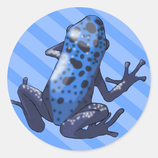 Blue Dart Frog (Bijgewerkt) Blue stripe Sticker (Voorkant)