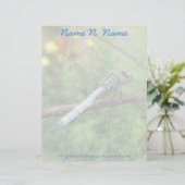 Blue Dasher Dragonfly Items Letterhead Briefhoofd (Staand voorkant)