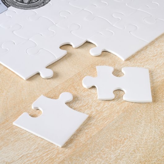 Blue Datsun 240Z Potlood Style Rendering Legpuzzel (Zijkant)