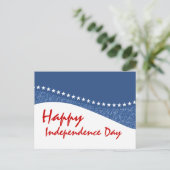 Blue Dazzling Star Curies Juillet 4 Carte postale (Debout devant)