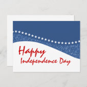 Blue Dazzling Star Curies Juillet 4 Carte postale (Devant / Derrière)