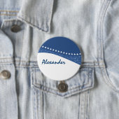 Blue Dazzling Star Curves Button (In situ)