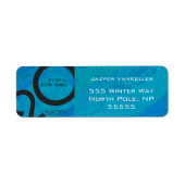 Blue Decade Birthdday Etiket (Voorkant)