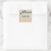 Blue Deco Chic Bedankt Stickers (Tas)