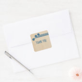 Blue Deco Chic Bedankt Stickers (Envelop)