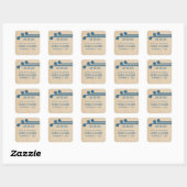 Blue Deco Chic Enregistrer les stickers Date (Feuille)