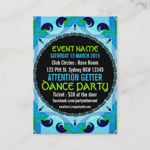 Blue Deco EVENT PARTY Mini Flyers Visitekaartje