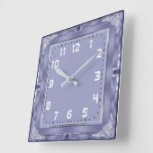 Blue Deco Vierkante Klok (Hoek)