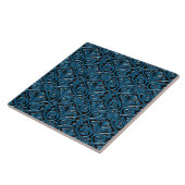 Blue Decorative Ceramic Tile Tegeltje (Zijkant)