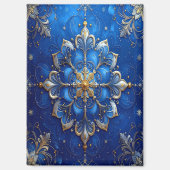 Blue Decorative Christmas Holiday Magnet (Recto)